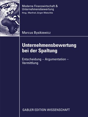 cover image of Unternehmensbewertung bei der Spaltung